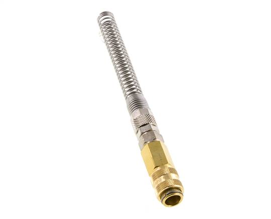 Messing DN 5 Luchtkoppeling Snelkoppeling 6x8 mm Push-On Buigbescherming Draaibaar