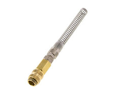 Messing DN 5 Luchtkoppeling Snelkoppeling 6x8 mm Push-On Buigbescherming Draaibaar