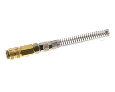 Messing DN 5 Luchtkoppeling Snelkoppeling 6x8 mm Push-On Buigbescherming Draaibaar