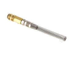 Messing DN 5 Luchtkoppeling Snelkoppeling 6x8 mm Push-On Buigbescherming Draaibaar