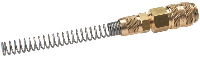 Messing DN 5 Rood Luchtkoppeling Snelkoppeling 4x6 mm Push-On Buigbescherming Draaibaar