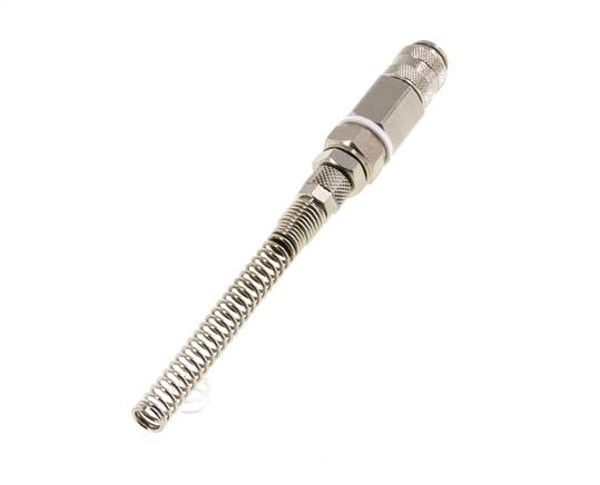 Vernikkeld Messing DN 5 Luchtkoppeling Snelkoppeling 4x6 mm Push-On Buigbescherming Draaibaar