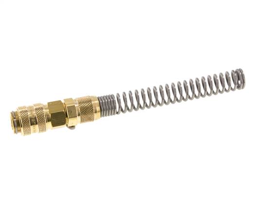 Messing DN 5 Luchtkoppeling Snelkoppeling 6x8 mm Push-On Buigbescherming
