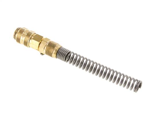 Messing DN 5 Luchtkoppeling Snelkoppeling 6x8 mm Push-On Buigbescherming