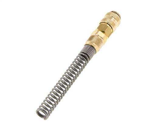 Messing DN 5 Luchtkoppeling Snelkoppeling 6x8 mm Push-On Buigbescherming