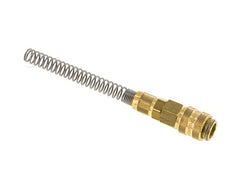 Messing DN 5 Luchtkoppeling Snelkoppeling 4x6 mm Push-On Buigbescherming Double Shut-Off
