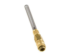 Messing DN 5 Luchtkoppeling Snelkoppeling 4x6 mm Push-On Buigbescherming Double Shut-Off