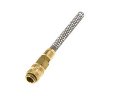 Messing DN 5 Luchtkoppeling Snelkoppeling 4x6 mm Push-On Buigbescherming Double Shut-Off