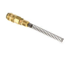Messing DN 5 Luchtkoppeling Snelkoppeling 4x6 mm Push-On Buigbescherming Double Shut-Off