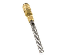 Messing DN 5 Luchtkoppeling Snelkoppeling 4x6 mm Push-On Buigbescherming Double Shut-Off
