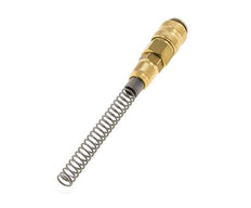 Messing DN 5 Luchtkoppeling Snelkoppeling 4x6 mm Push-On Buigbescherming Double Shut-Off