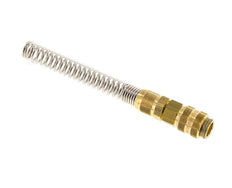 Messing DN 5 Luchtkoppeling Snelkoppeling 6x8 mm Push-On Buigbescherming Double Shut-Off