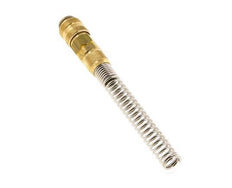 Messing DN 5 Luchtkoppeling Snelkoppeling 6x8 mm Push-On Buigbescherming Double Shut-Off