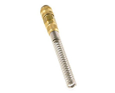 Messing DN 5 Luchtkoppeling Snelkoppeling 6x8 mm Push-On Buigbescherming Double Shut-Off