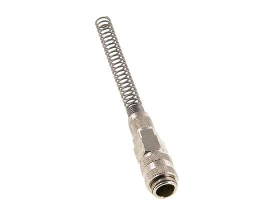 Vernikkeld Messing DN 5 Luchtkoppeling Snelkoppeling 4x6 mm Push-On Buigbescherming
