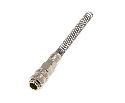 Vernikkeld Messing DN 5 Luchtkoppeling Snelkoppeling 4x6 mm Push-On Buigbescherming