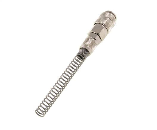 Vernikkeld Messing DN 5 Luchtkoppeling Snelkoppeling 4x6 mm Push-On Buigbescherming