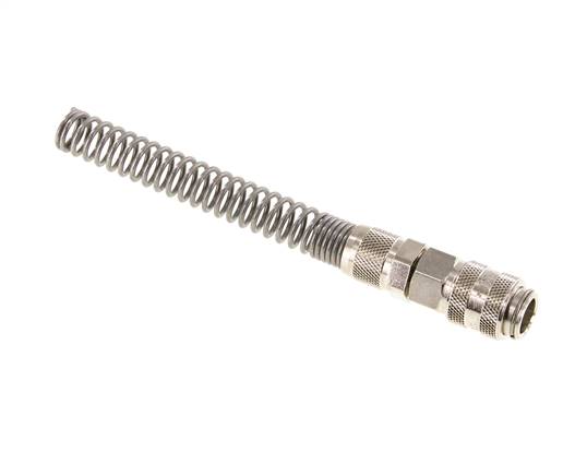 Vernikkeld Messing DN 5 Luchtkoppeling Snelkoppeling 6x8 mm Push-On Buigbescherming