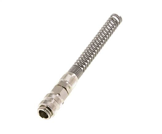 Vernikkeld Messing DN 5 Luchtkoppeling Snelkoppeling 6x8 mm Push-On Buigbescherming