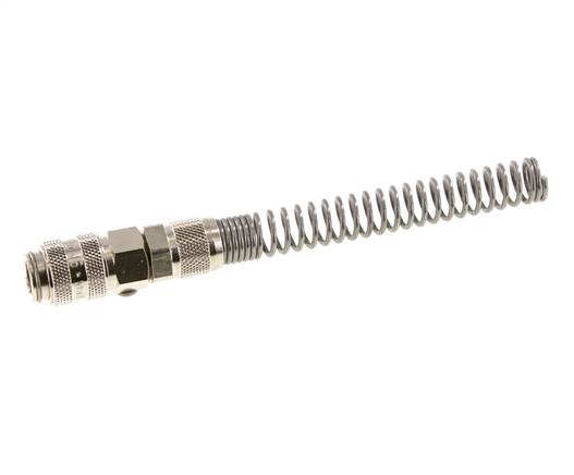 Vernikkeld Messing DN 5 Luchtkoppeling Snelkoppeling 6x8 mm Push-On Buigbescherming