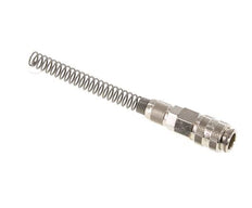 Vernikkeld Messing DN 5 Luchtkoppeling Snelkoppeling 4x6 mm Push-On Buigbescherming Double Shut-Off