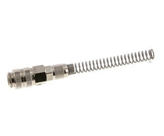 Vernikkeld Messing DN 5 Luchtkoppeling Snelkoppeling 4x6 mm Push-On Buigbescherming Double Shut-Off