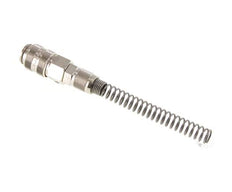 Vernikkeld Messing DN 5 Luchtkoppeling Snelkoppeling 4x6 mm Push-On Buigbescherming Double Shut-Off