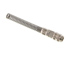 Vernikkeld Messing DN 5 Luchtkoppeling Snelkoppeling 6x8 mm Push-On Buigbescherming Double Shut-Off