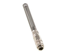 Vernikkeld Messing DN 5 Luchtkoppeling Snelkoppeling 6x8 mm Push-On Buigbescherming Double Shut-Off