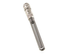 Vernikkeld Messing DN 5 Luchtkoppeling Snelkoppeling 6x8 mm Push-On Buigbescherming Double Shut-Off