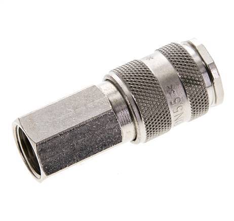 Vernikkeld Messing DN 5.5 (Orion) Luchtkoppeling Snelkoppeling G 3/8 inch Binnendraad