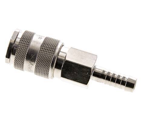 Nickel-plated Brass DN 5.5 (Orion) Air Coupling Socket 8 mm Hose Pillar