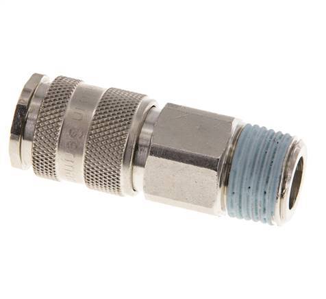 Nickel-plated Brass DN 5.5 (Orion) Air Coupling Socket R 1/2 inch Male