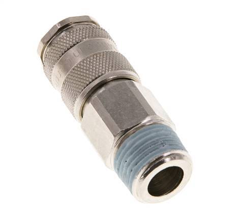 Nickel-plated Brass DN 5.5 (Orion) Air Coupling Socket R 1/2 inch Male