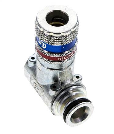 Staal/Messing DN 7.6 (7.2 Euro) Safety Luchtkoppeling Snelkoppeling CEJN Uitbreidingsset