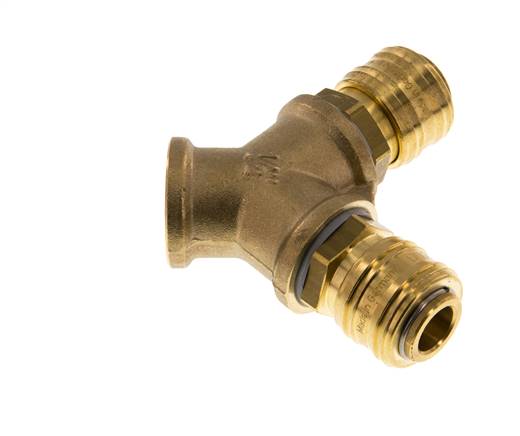 Messing DN 7.2 (Euro) Luchtkoppeling Snelkoppeling G 1/2 inch Binnendraad Wandmontage 2-weg