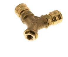 Messing DN 7.2 (Euro) Luchtkoppeling Snelkoppeling G 1/4 inch Binnendraad Wandmontage 2-weg