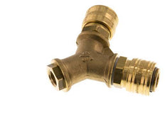 Messing DN 7.2 (Euro) Luchtkoppeling Snelkoppeling G 1/4 inch Binnendraad Wandmontage 2-weg