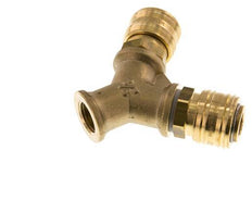 Messing DN 7.2 (Euro) Luchtkoppeling Snelkoppeling G 3/8 inch Binnendraad Wandmontage 2-weg