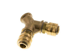 Messing DN 7.2 (Euro) Luchtkoppeling Snelkoppeling G 3/8 inch Binnendraad Wandmontage 2-weg