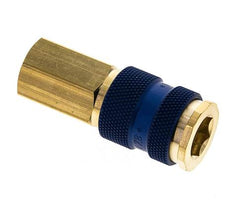 Messing DN 7.2 (Euro) Blauw-Coded Luchtkoppeling Snelkoppeling G 1/4 inch Binnendraad