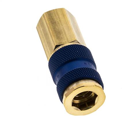 Messing DN 7.2 (Euro) Blauw-Coded Luchtkoppeling Snelkoppeling G 1/4 inch Binnendraad
