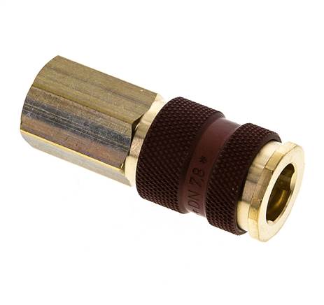 Messing DN 7.2 (Euro) Bruin-Coded Luchtkoppeling Snelkoppeling G 1/4 inch Binnendraad