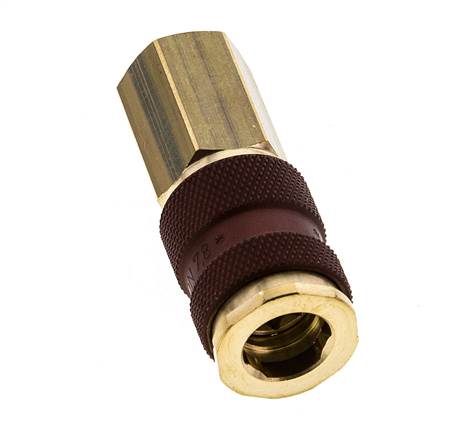 Messing DN 7.2 (Euro) Bruin-Coded Luchtkoppeling Snelkoppeling G 1/4 inch Binnendraad