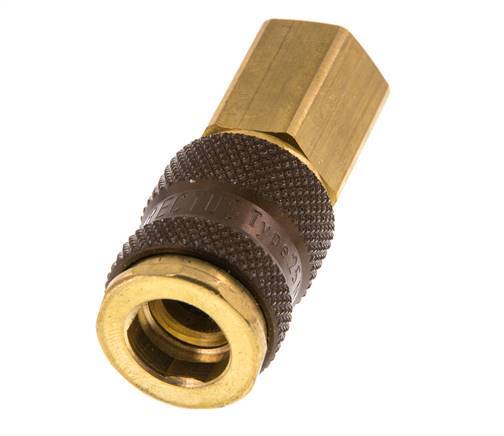 Messing DN 7.2 (Euro) Bruin-Coded Luchtkoppeling Snelkoppeling G 1/4 inch Binnendraad