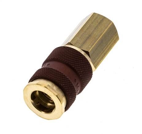 Messing DN 7.2 (Euro) Bruin-Coded Luchtkoppeling Snelkoppeling G 1/4 inch Binnendraad
