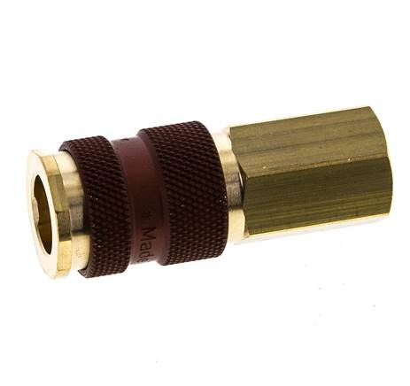 Messing DN 7.2 (Euro) Bruin-Coded Luchtkoppeling Snelkoppeling G 1/4 inch Binnendraad