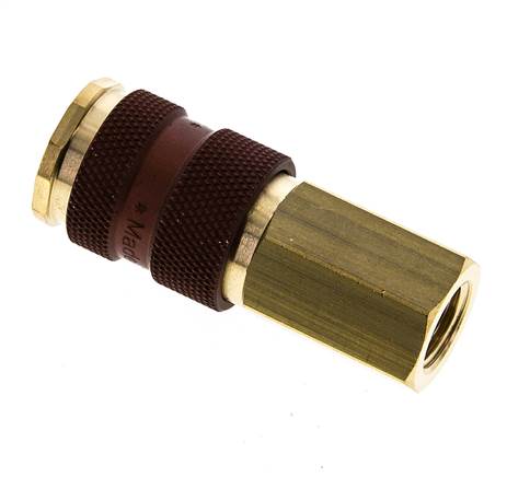 Messing DN 7.2 (Euro) Bruin-Coded Luchtkoppeling Snelkoppeling G 1/4 inch Binnendraad