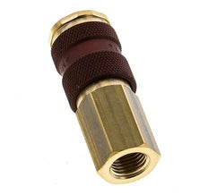 Messing DN 7.2 (Euro) Bruin-Coded Luchtkoppeling Snelkoppeling G 1/4 inch Binnendraad