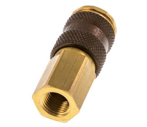 Messing DN 7.2 (Euro) Bruin-Coded Luchtkoppeling Snelkoppeling G 1/4 inch Binnendraad